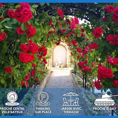 La Roseliere Maison Plain Pied Confortable Belle Decoration Jardin Magnifique 10 Mn A Pied Centre Ville Bayeux Proche Plages Du Debarquement Bagian luar foto